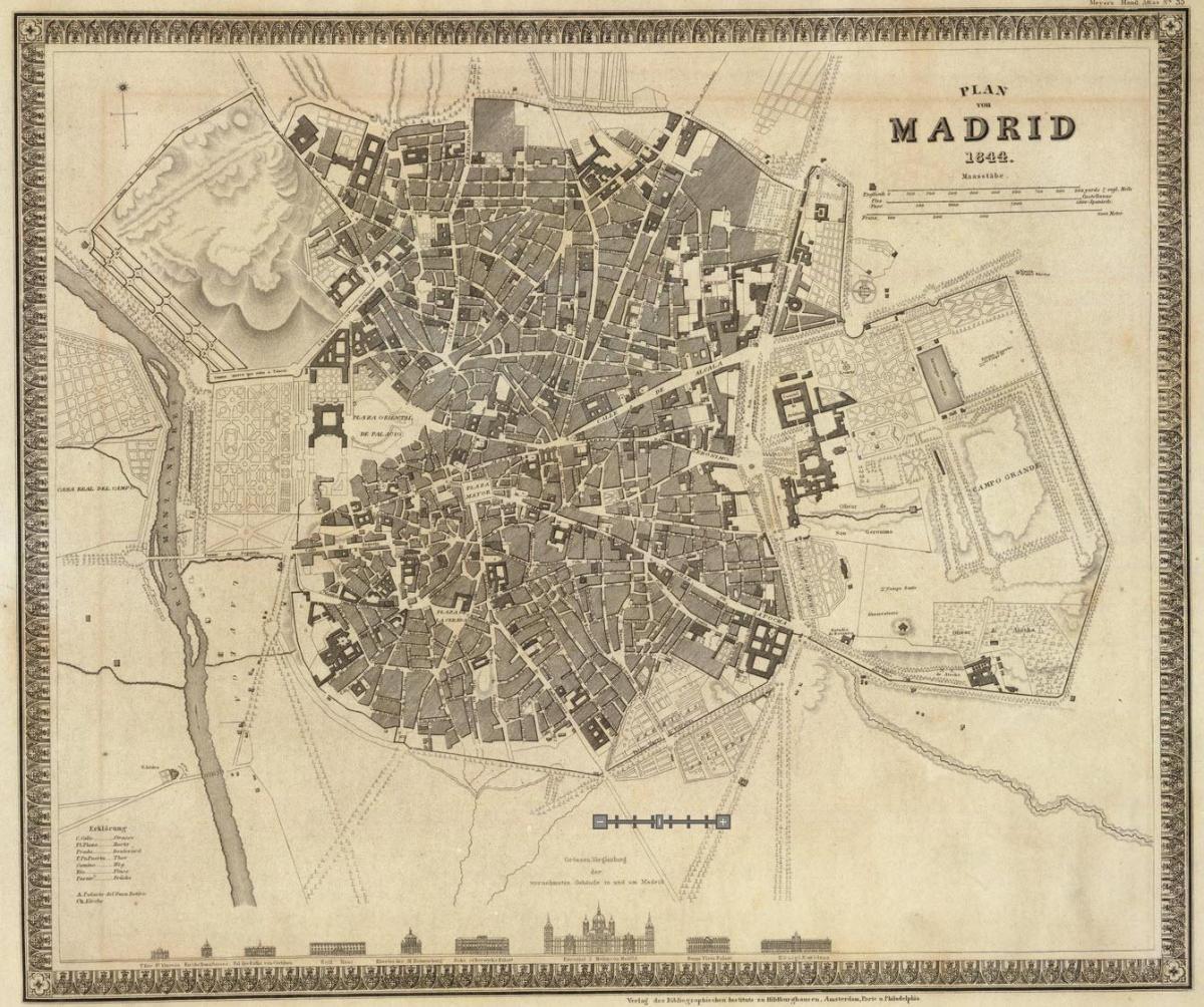 harta Madrid orașul vechi