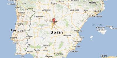 Harta Spaniei arată Madrid