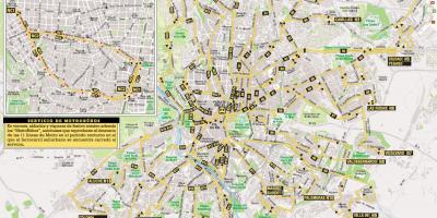 Rutele de autobuz din Madrid arată hartă