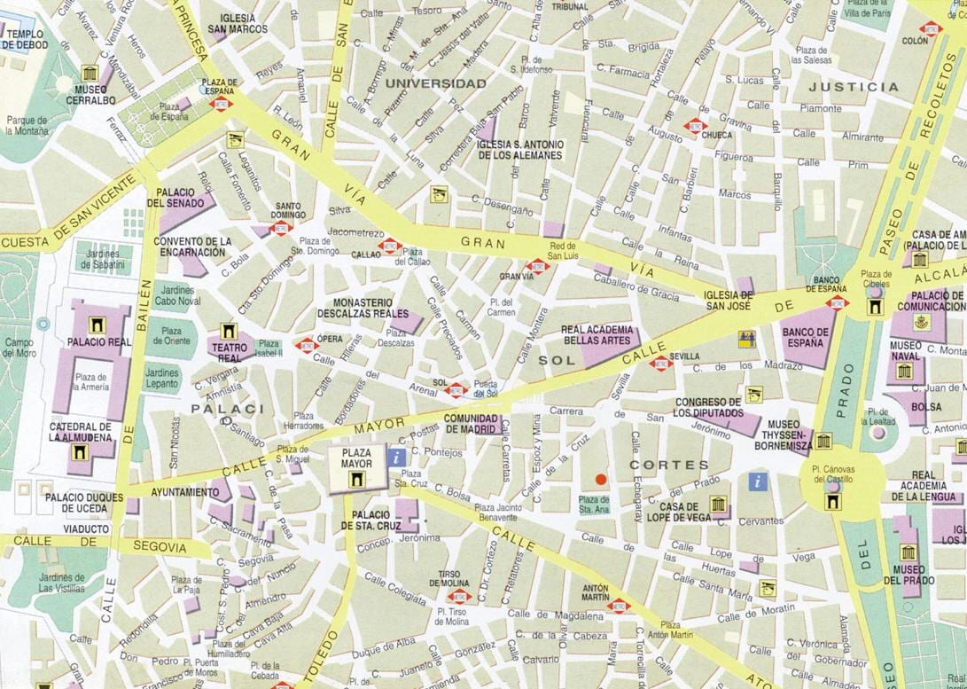 Madrid centru hartă