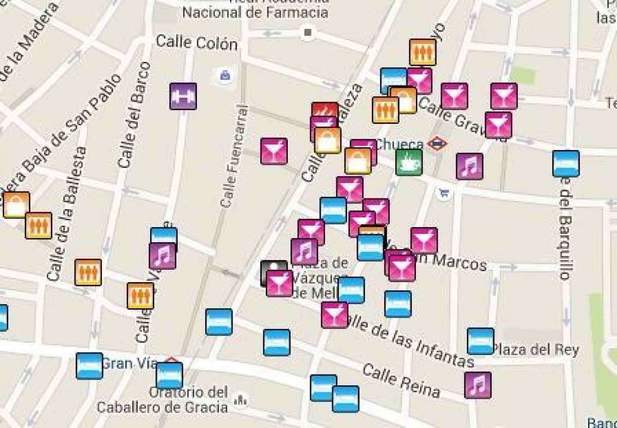 gay zona Madrid arată hartă