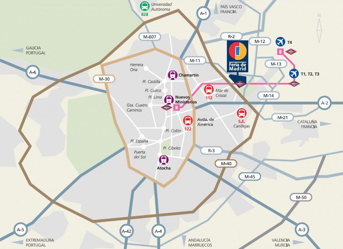harta ifema din Madrid