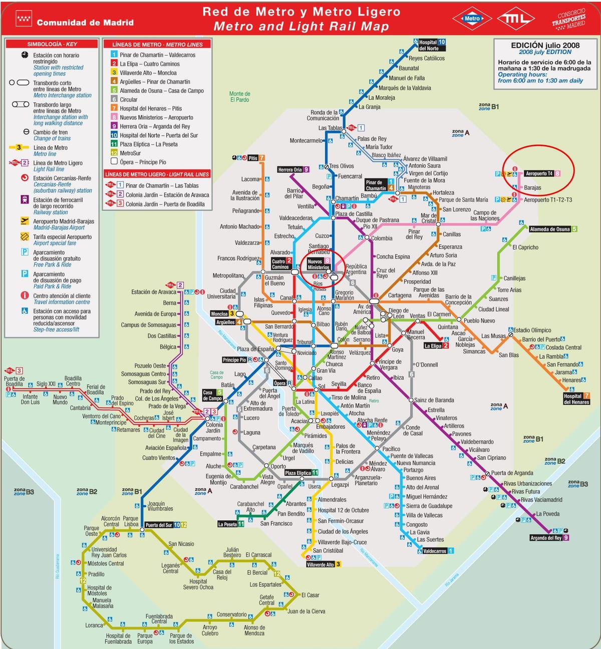 Madrid harta metrou aeroport