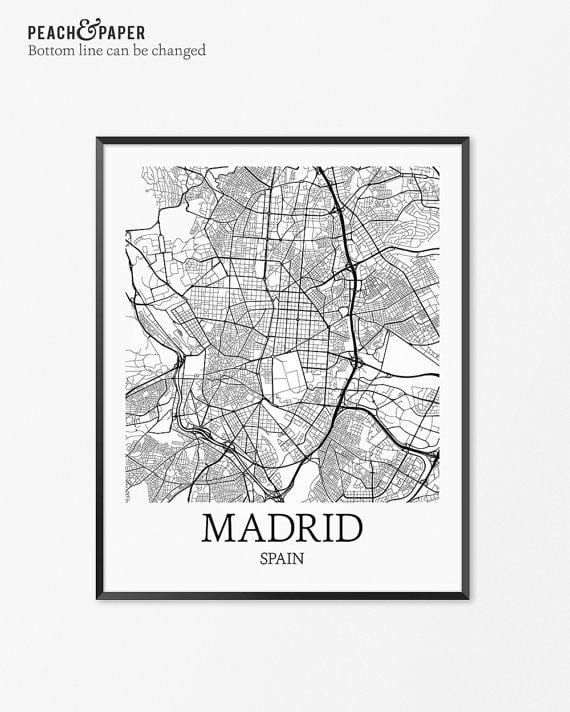 harta Madrid arată hartă poster