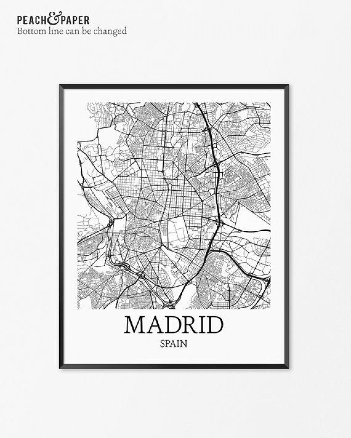 harta Madrid arată hartă poster
