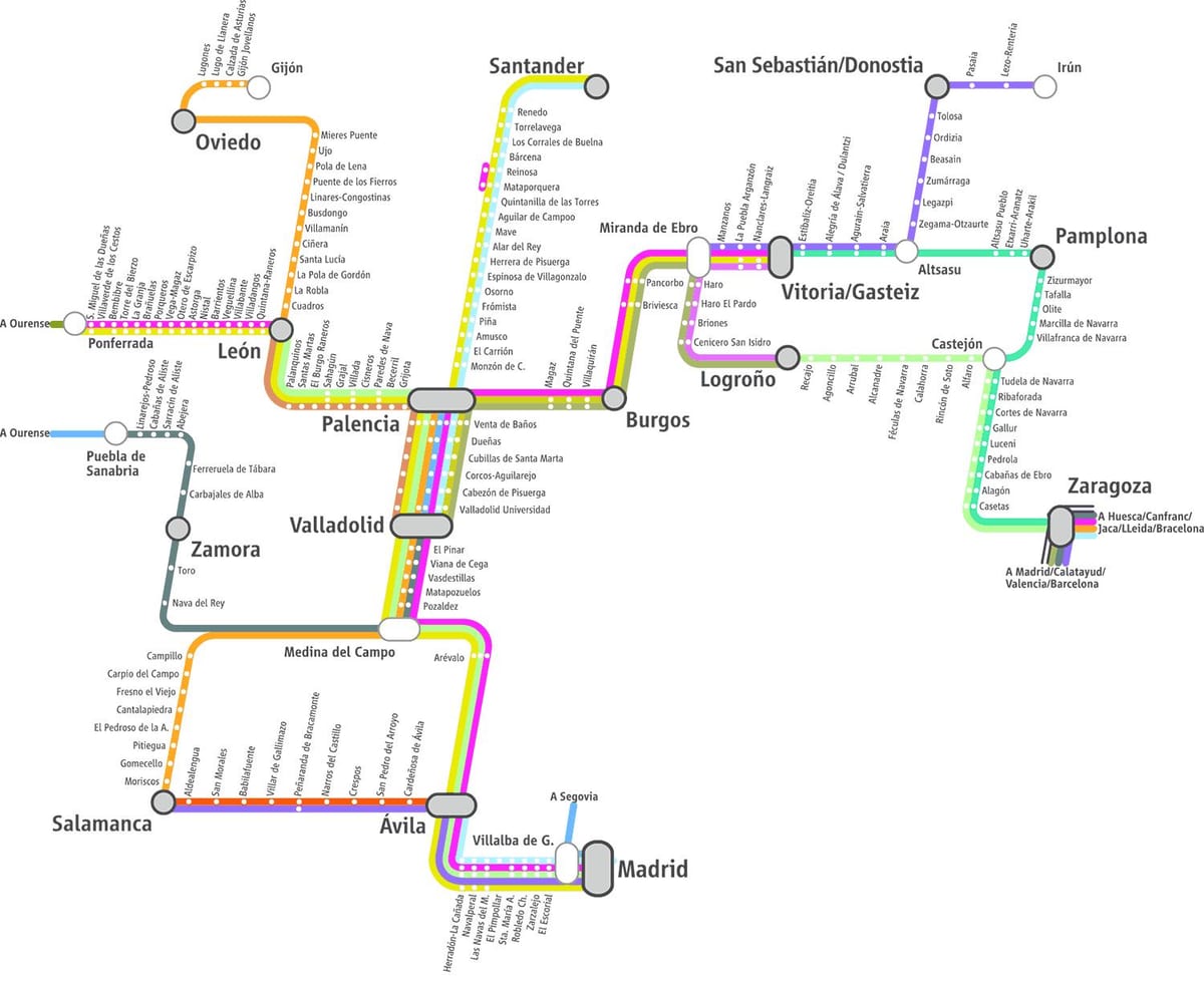 harta Madrid renfe