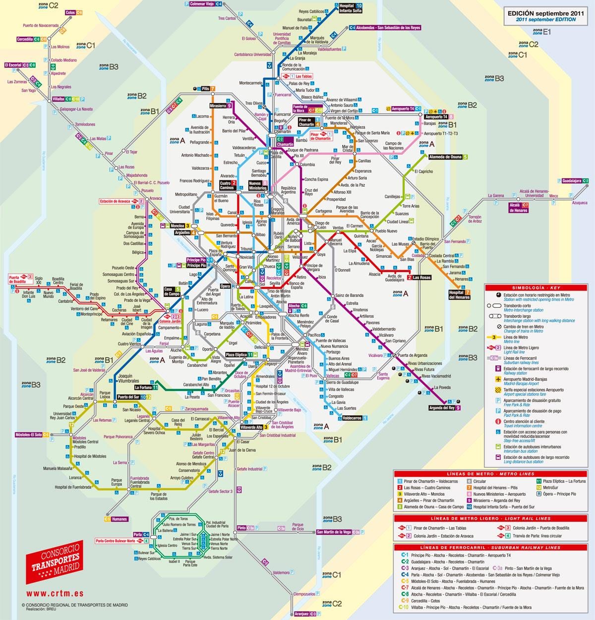 harta Madrid tramvai