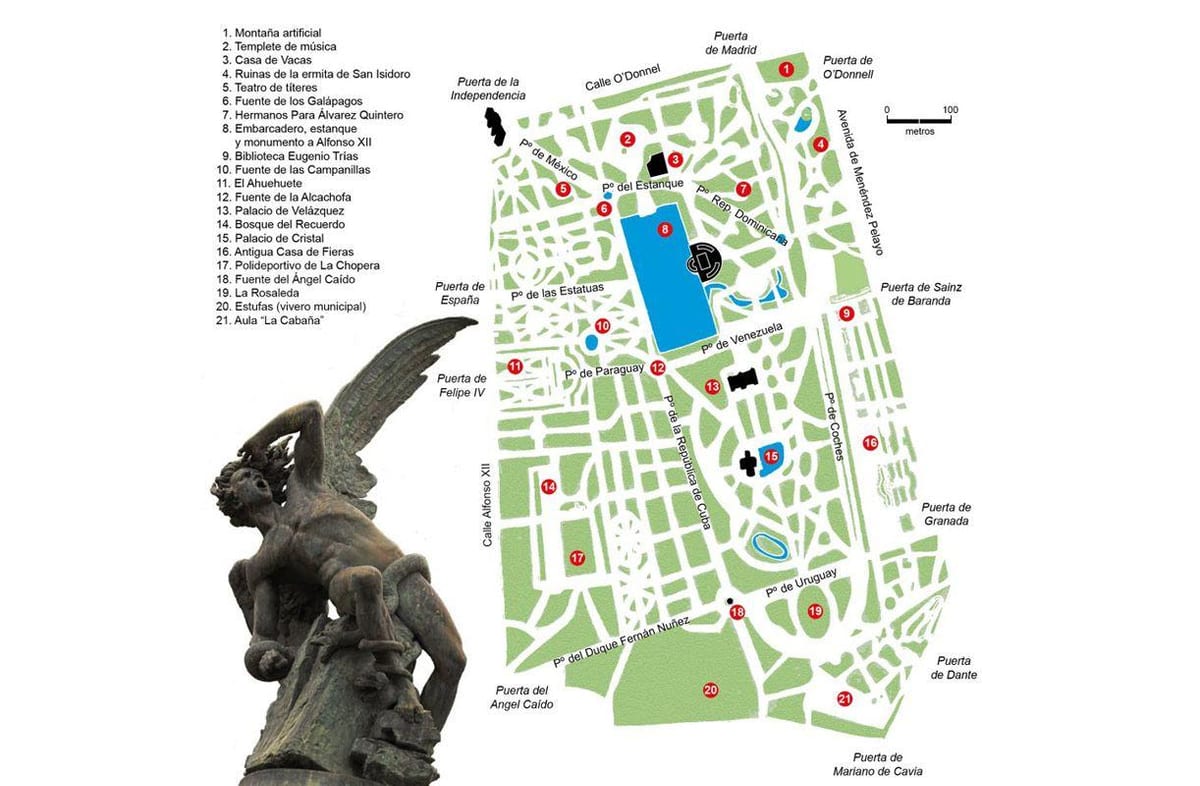 parcul el retiro hartă