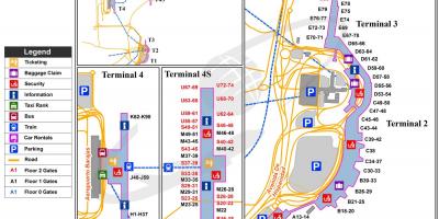 Aeroportul internațional Madrid arată hartă
