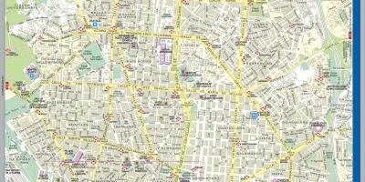 Harta strada din centrul orașului Madrid