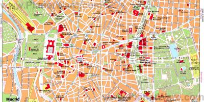 Centrul orașului Madrid street arată hartă