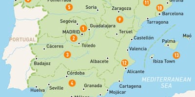 Harta zona Madridului