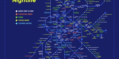 Harta viața de noapte din Madrid