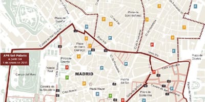 Harta Madrid parcare