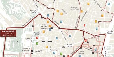 Harta Madrid parcare