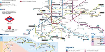 Madrid stația de metrou hartă