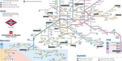 Madrid stația de metrou hartă
