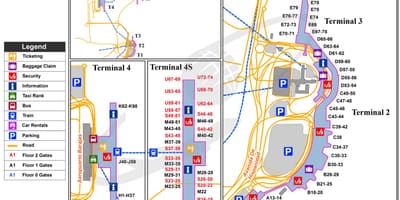 Harta Madrid Spania aeroport