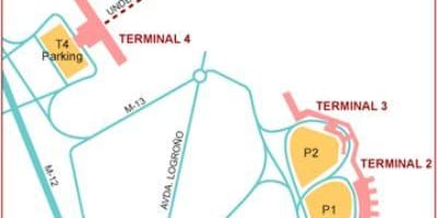 Madrid aeroport terminal hartă