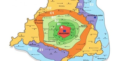 Madrid zona t hartă