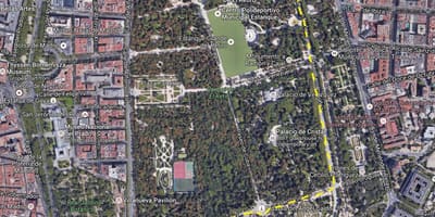 Parcul Retiro, Madrid arată hartă