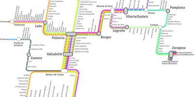 Harta renfe tren harta Madrid