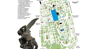 Parcul El retiro hartă